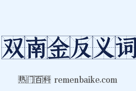双南金反义词是什么意思的图片